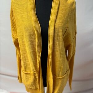 a.n.a Yellow Cardigan Sweater Open Front